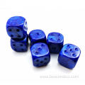 Bescon Raw Unpainted Marble 16MM Game Dice with Blank 6th Side, 6 Assorted Colors